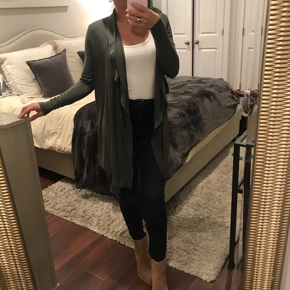Hunter green cardigan